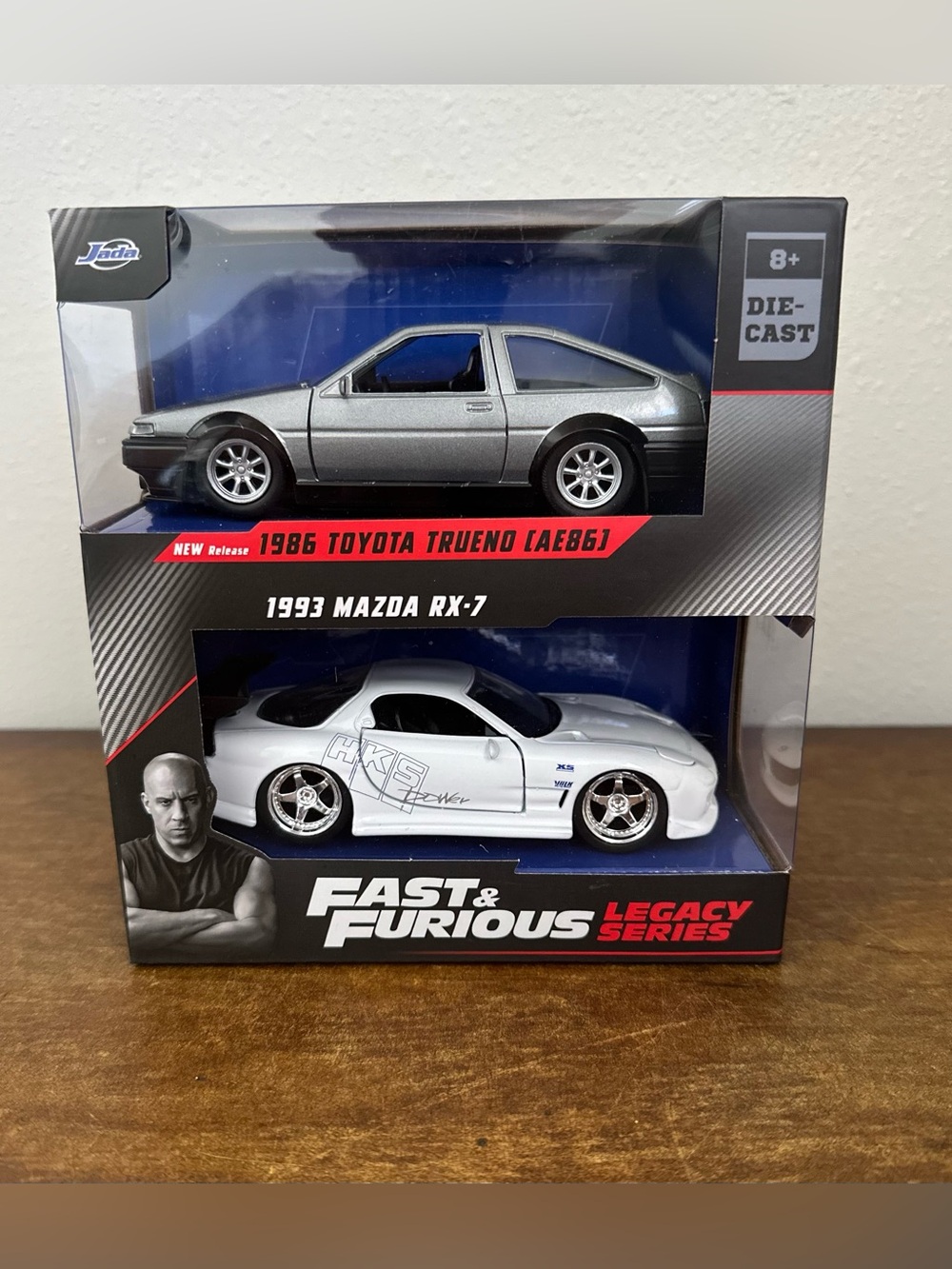 jada fast & furious legacy series 1986 Toyota Trueno 1993 Mazda RX-7 Die Cast